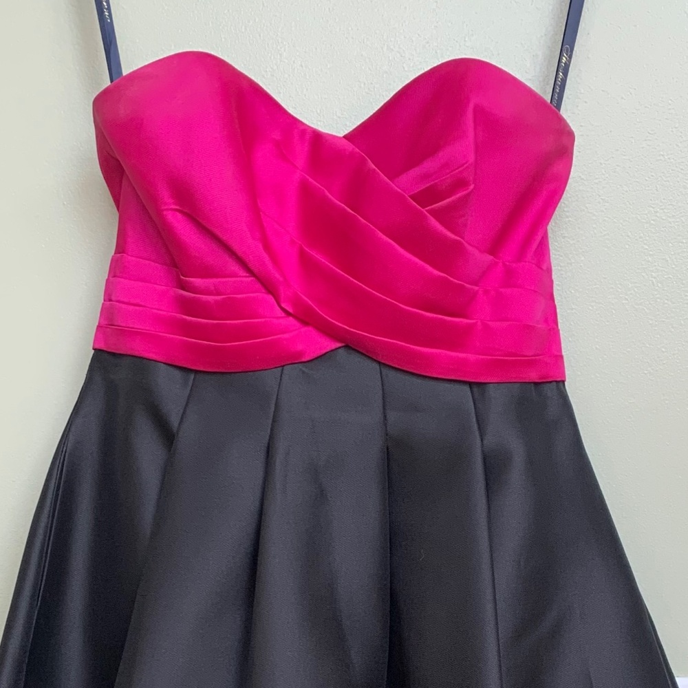 Shoshanna Beautiful pink and black formal dress.